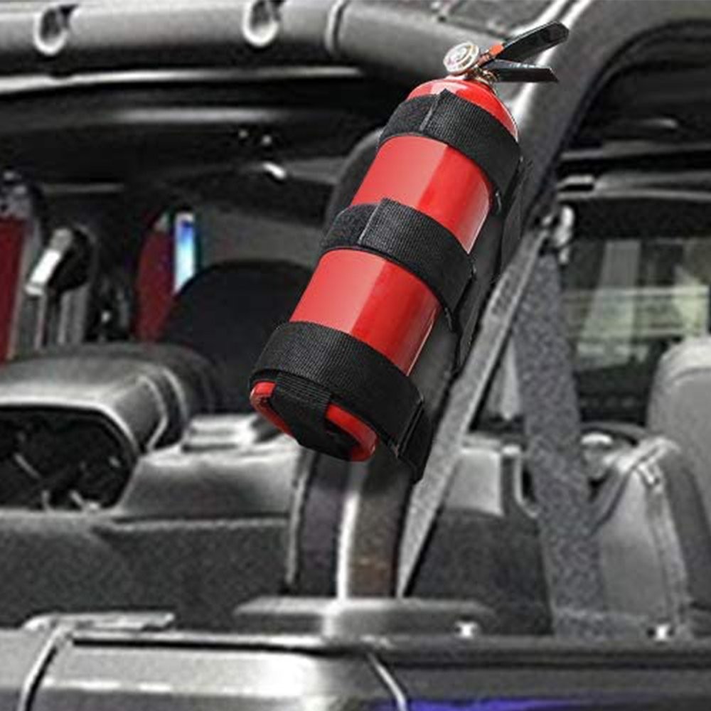 Car Roll Bar Fire Extinguisher Holder Mount Bracket Adjust 2.3-3.4″ Universal US