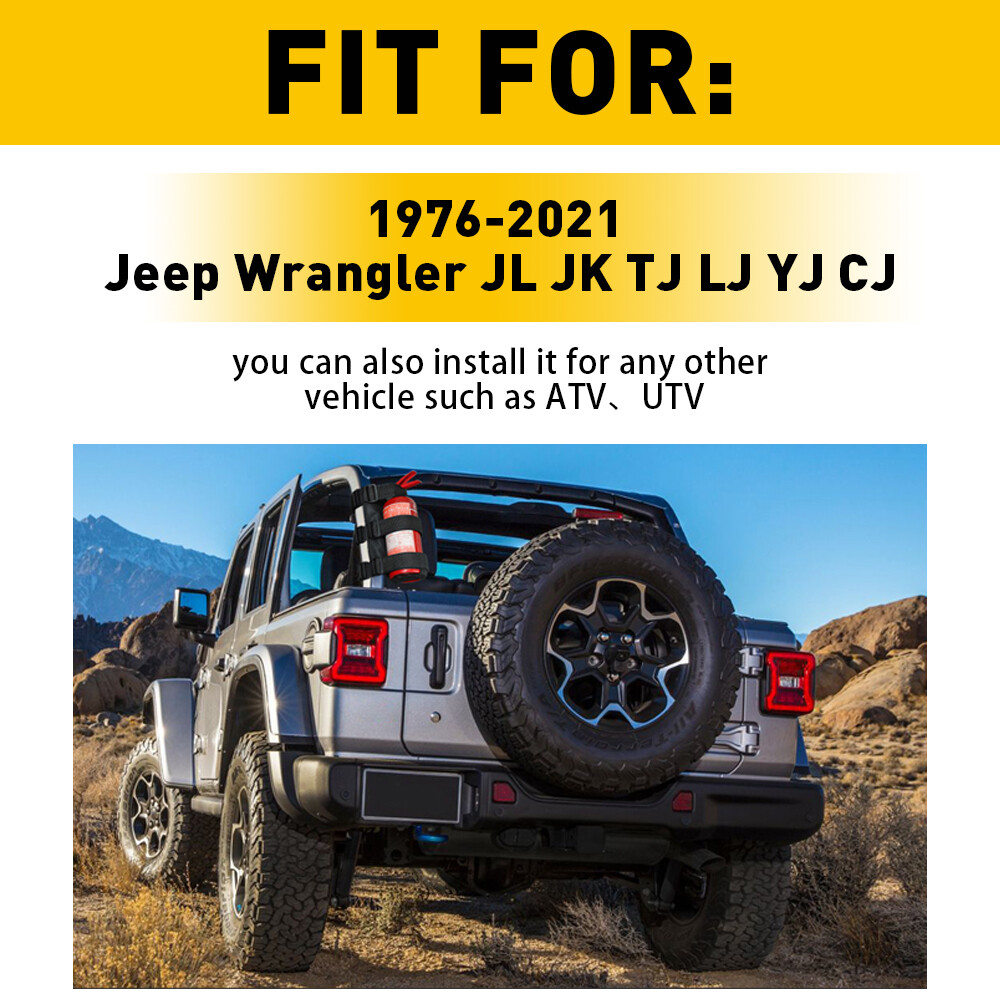 Roll Bar Fire Extinguisher Mount Holder For 1976-2021 Jeep Wrangler LJ YJ CJ USA