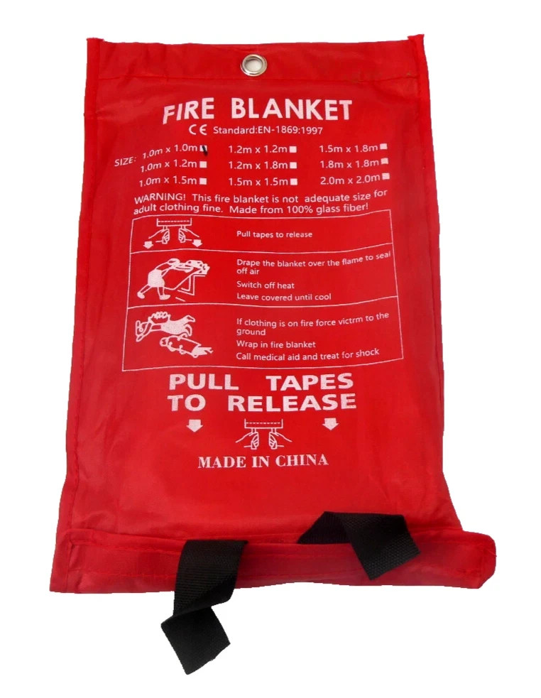 New Fire Blanket Standard: EN-1869:1997 1.0mx1.0m Glass Fiber Made in China
