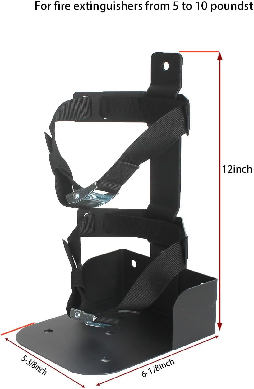 Heavy Duty Vehicle Bracket,Fire Extinguisher Brackets Mounts Fit 10Lb Dry/5Lb Co