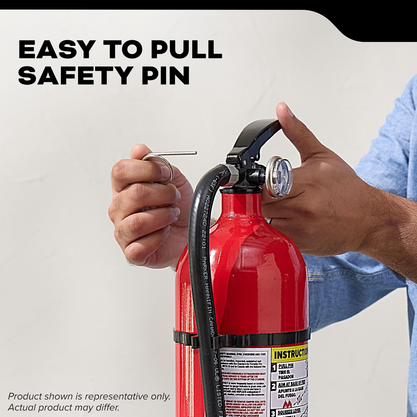 Kidde Pro 340 Commercial Fire Extinguisher 3A 40 B C PRO 5MP 1 Rechargeable and