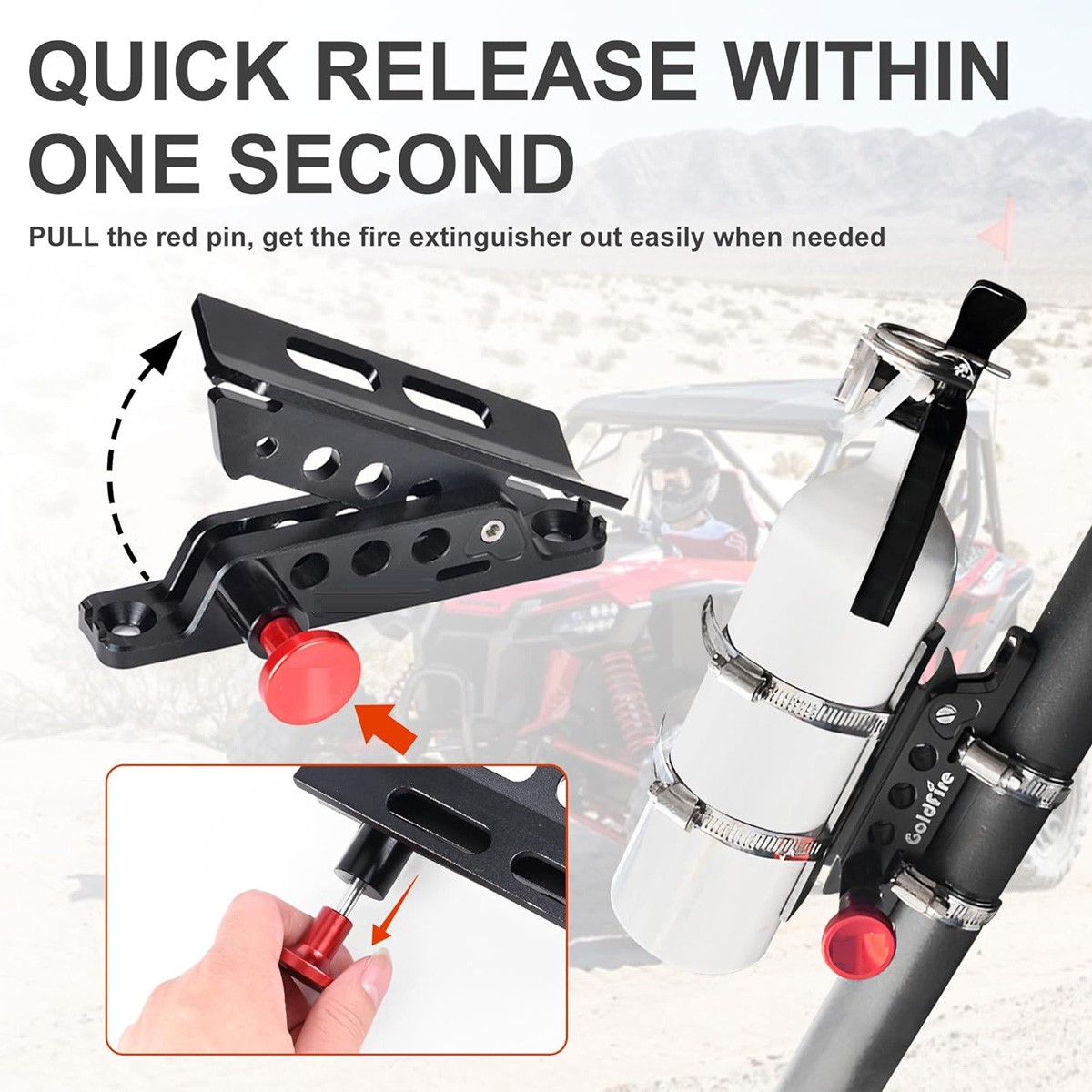 Adjustable Universal Car Fire Extinguisher Mounting Bracket Holder For UTV Jeep