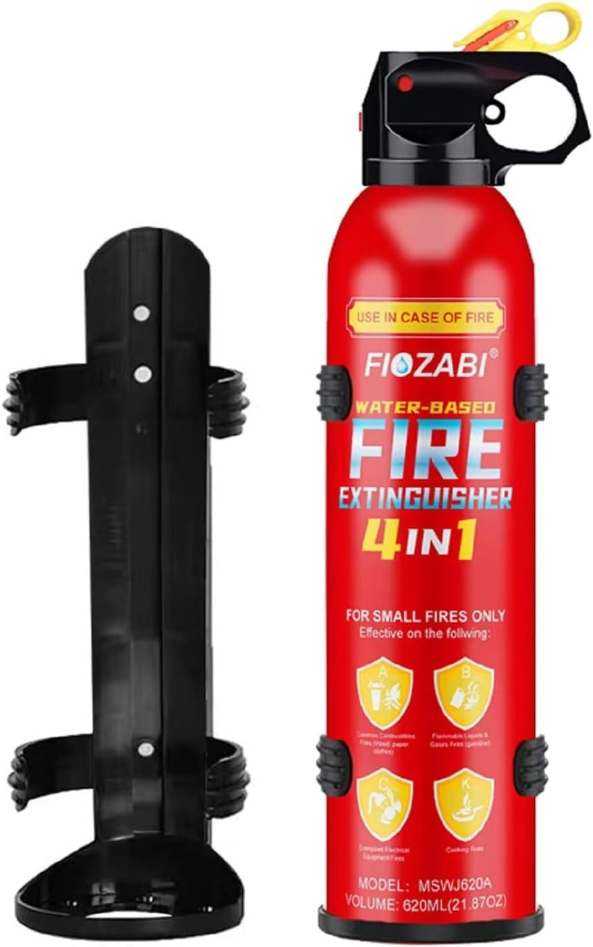 1 PACK Portable Fire Extinguisher Spray 4 In-1 with Bracket for the House