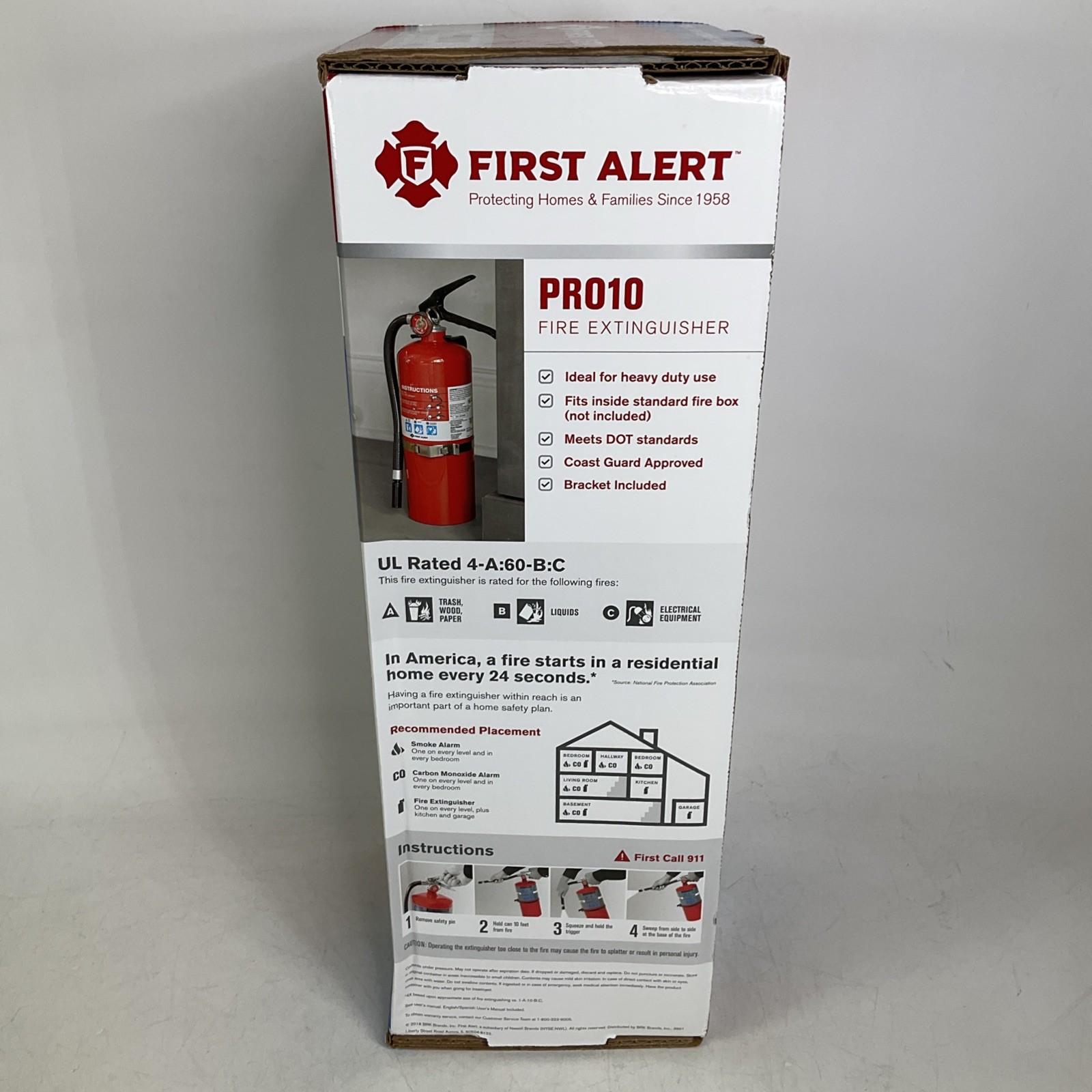 NEW First Alert PRO10 Fire Extinguisher Commercial Grade