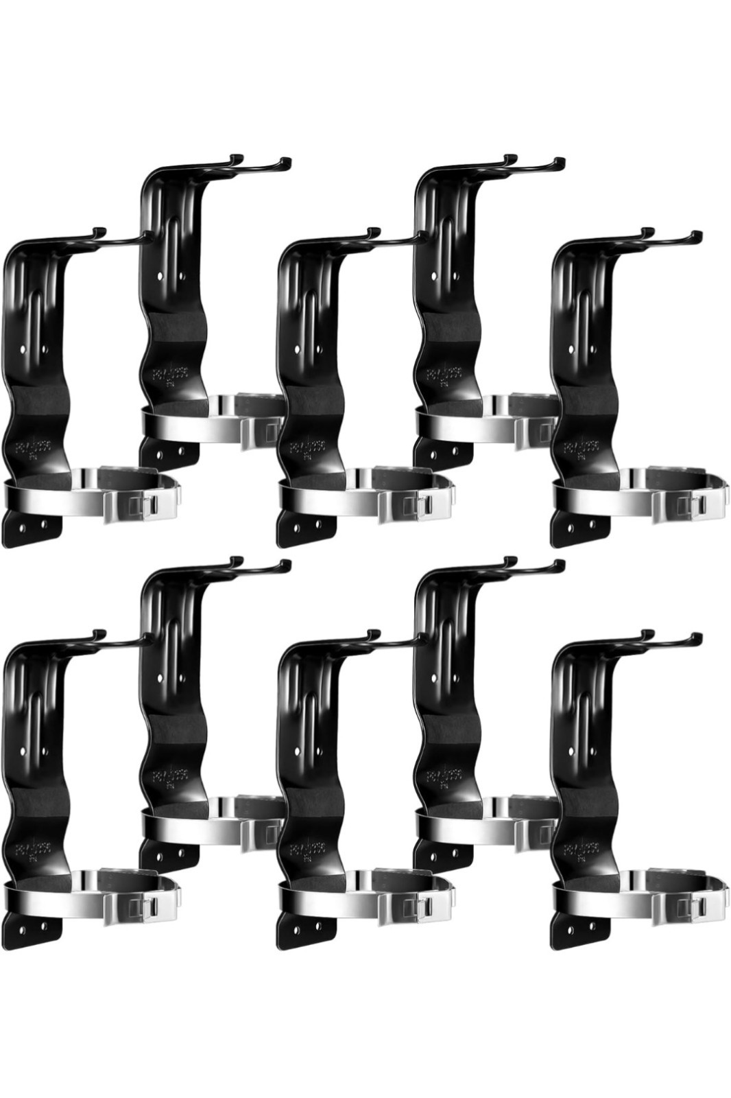 Fire Extinguisher Brackets Wall Mount Stainless Steel Holders for Home 10-Pack