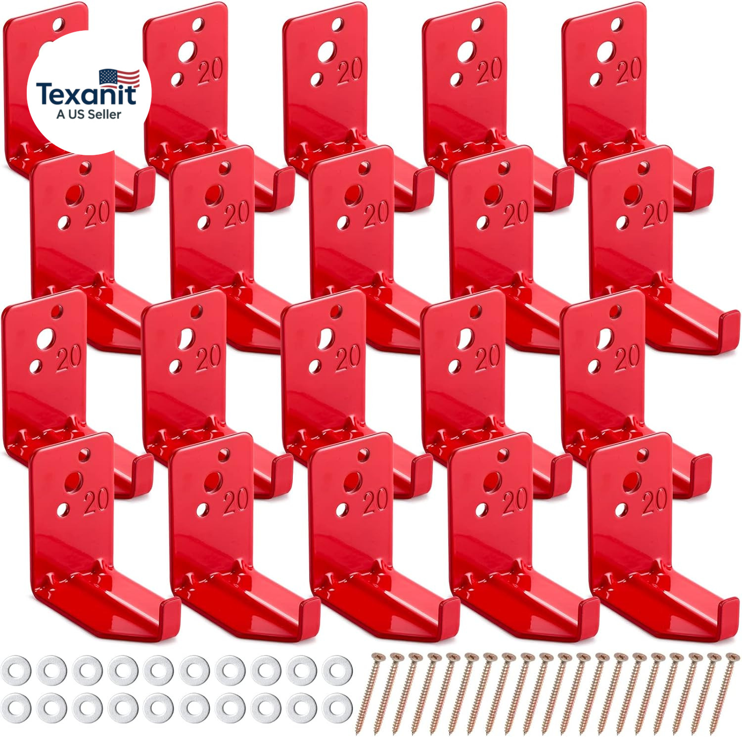 20 Pack Fire Extinguisher Mount Universal Bracket 5 to 40 Lb Fire Extinguisher H