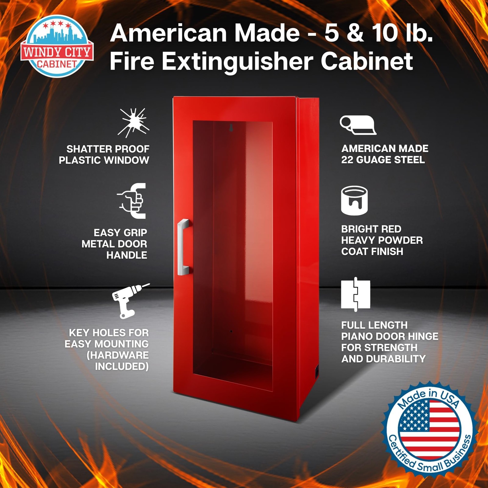 Fire Extinguisher Mount for Wall & Surface – 22 Gauge Steel, USA Made – Fire …