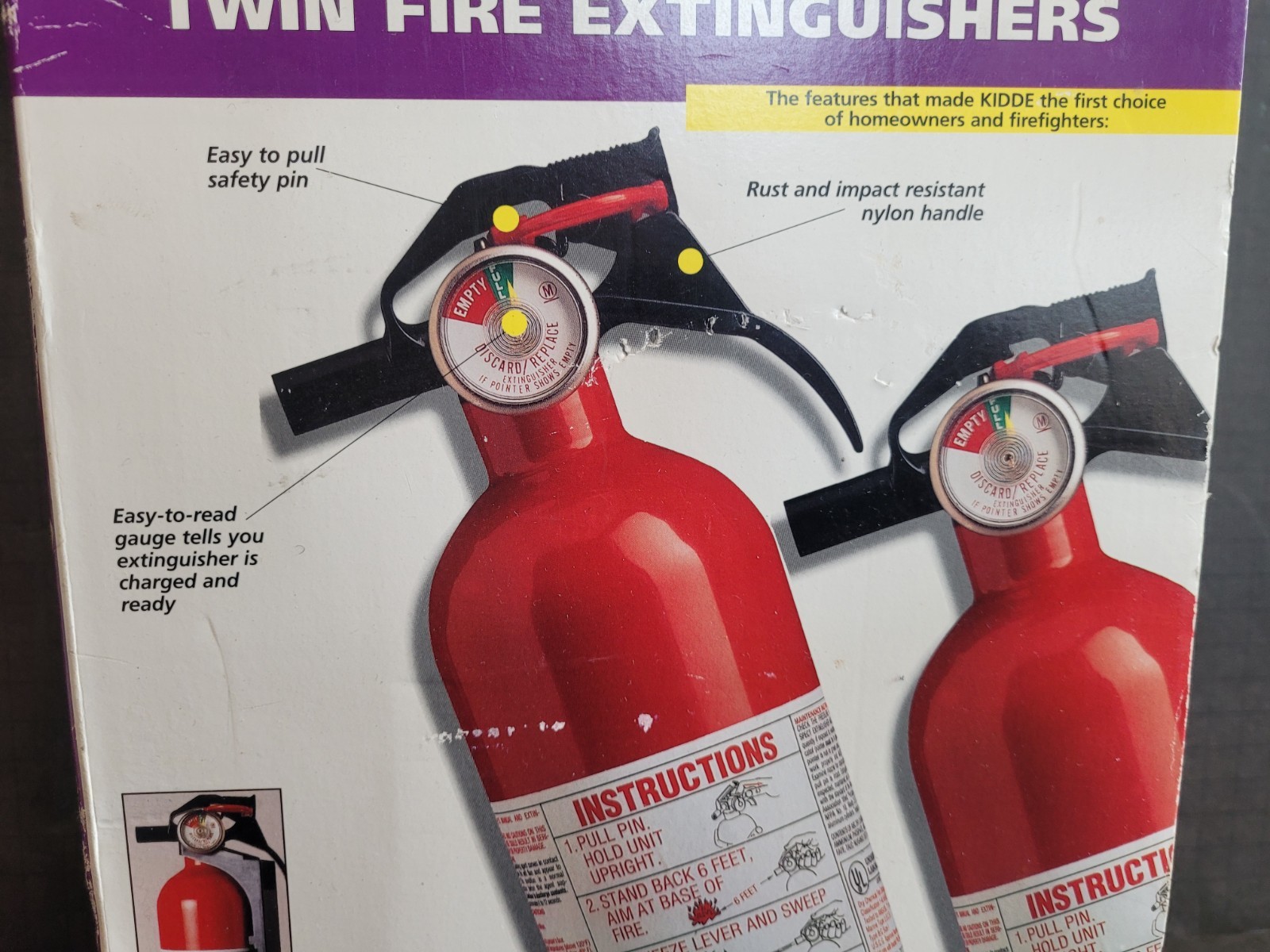 Kidde Fire Extinguisher 1-A:10-B:C Class – 2-Pack – 234211