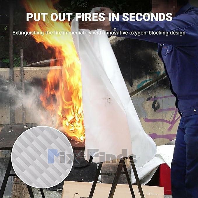 Emergency Survival Fire Blanket For Home Kitchen Office Caravan Emergency Safety