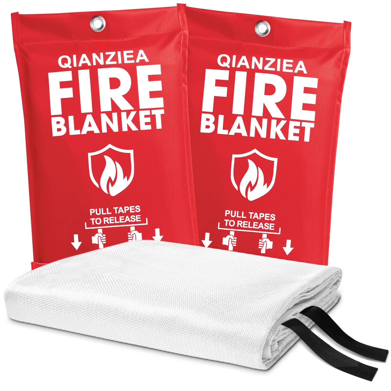 Fire Blanket,2 Pack,40″x40″ Fire Blankets Emergency for Home and Kitchen