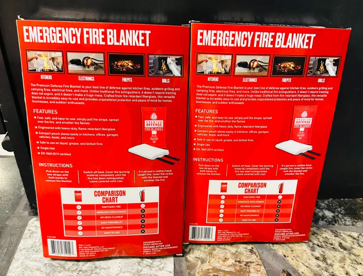 Hillman Multipurpose Commercial/Residential Fire blanket 40-in x 40-in-Lots of 2