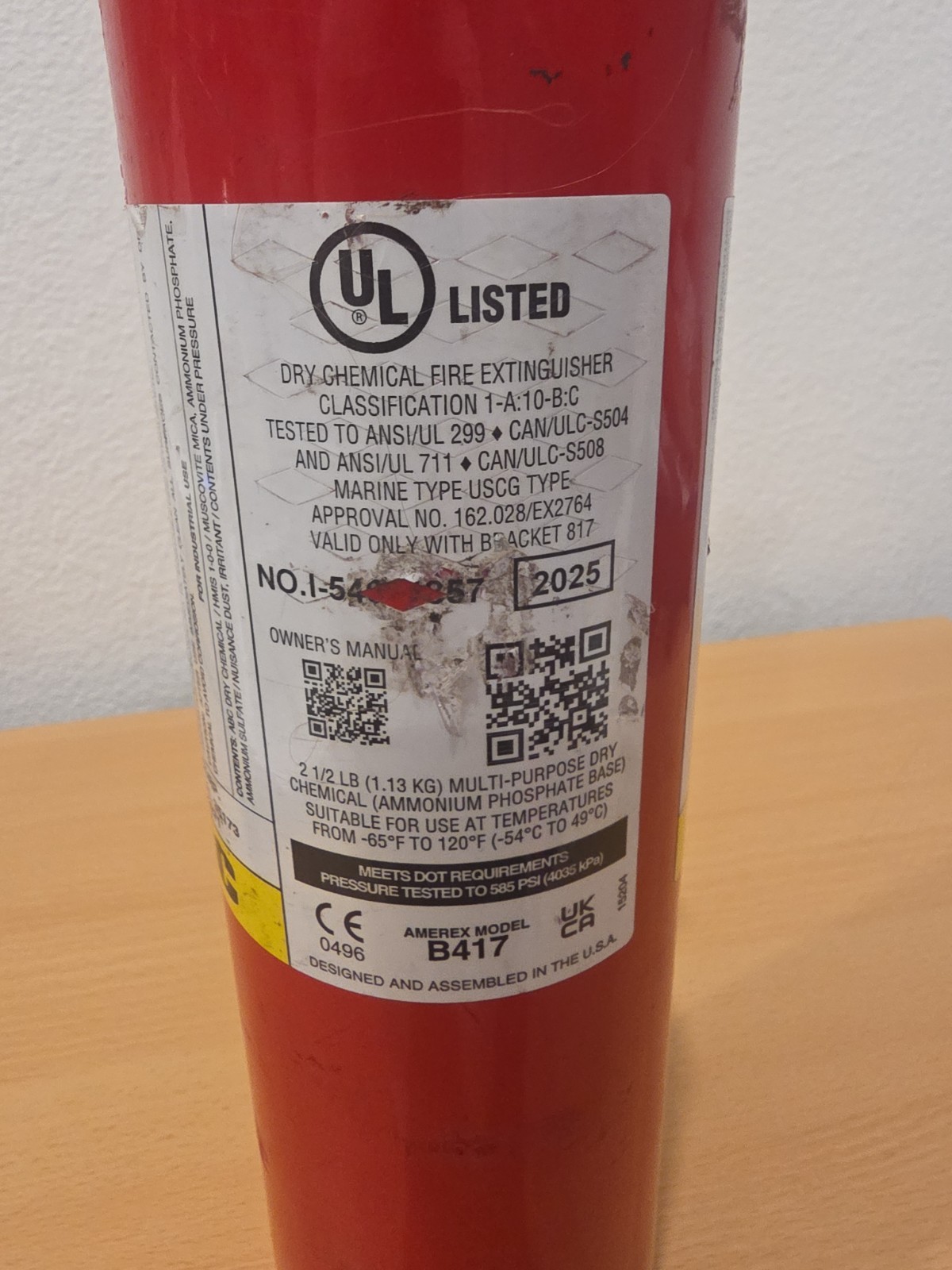 Amerex B417 Fire Extinguisher Read Description