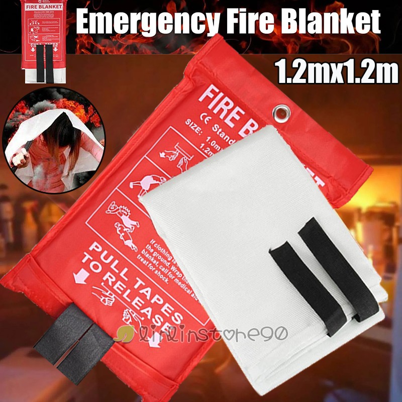 FIRE BLANKET Fiberglass Emergency Caravan Home Office Retardant Prepared 47″x47″