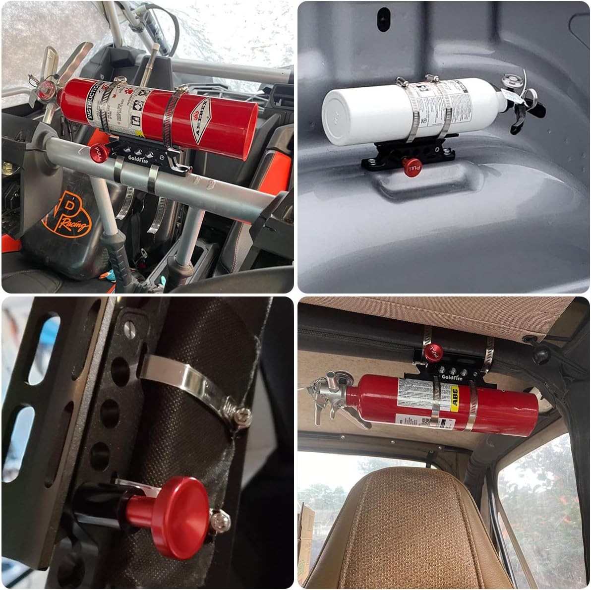 Vehicle Quick Release Roll Bar Fire Extinguisher Mount Holder for Jeep Wrangler