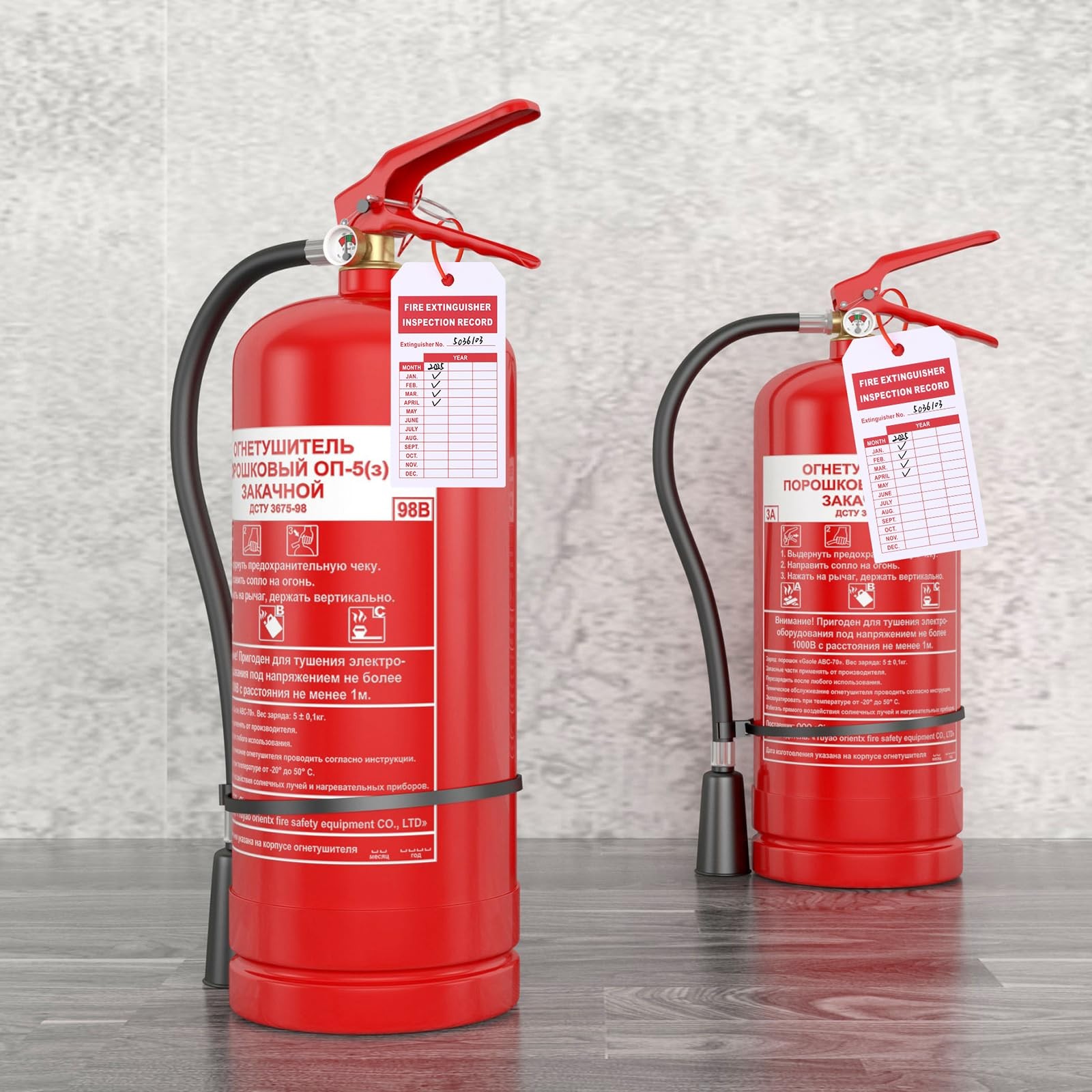 TKCHAX 200 Sets Fire Extinguisher Inspection Tags with 200PCS Adjustable Zip …