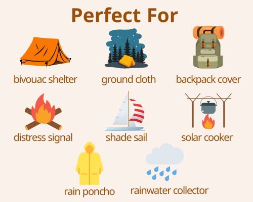 Emergency Mylar Thermal Blankets (10 Pack) Survival Kit Camping Space Blanket…
