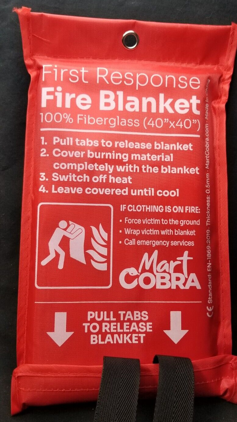 Mart Cobra Emergency Fire Blanket For Home And Kitchen 40″ x 40″
