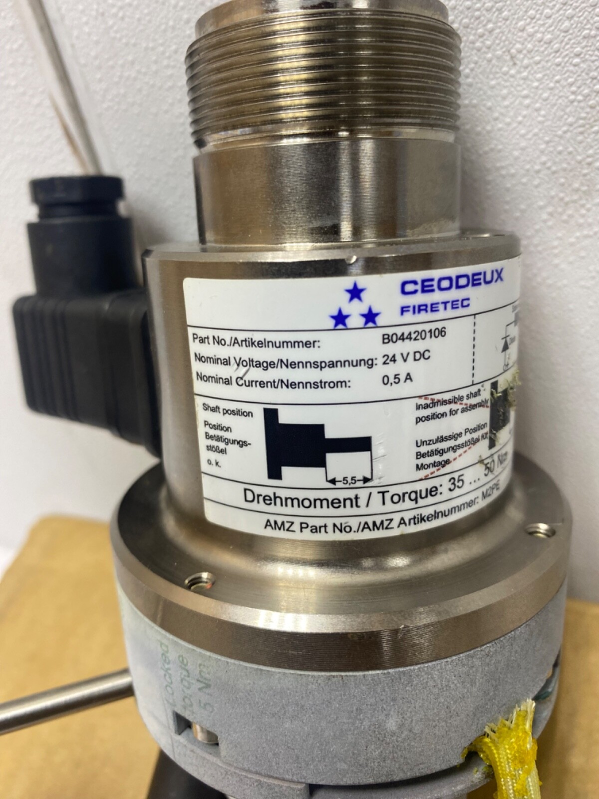 CEODEUX FIRETEC 24V DC Part No: B04420106