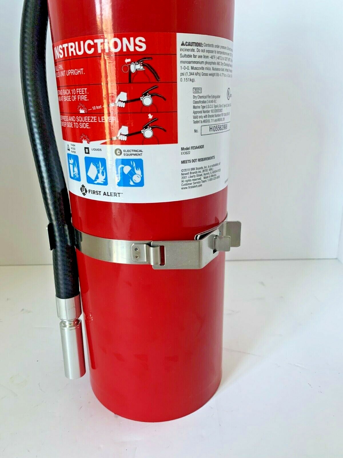 First Alert Fire Extinguisher Mounting Bracket *FIRE EXTINGUISHER NOT INCLUDED*