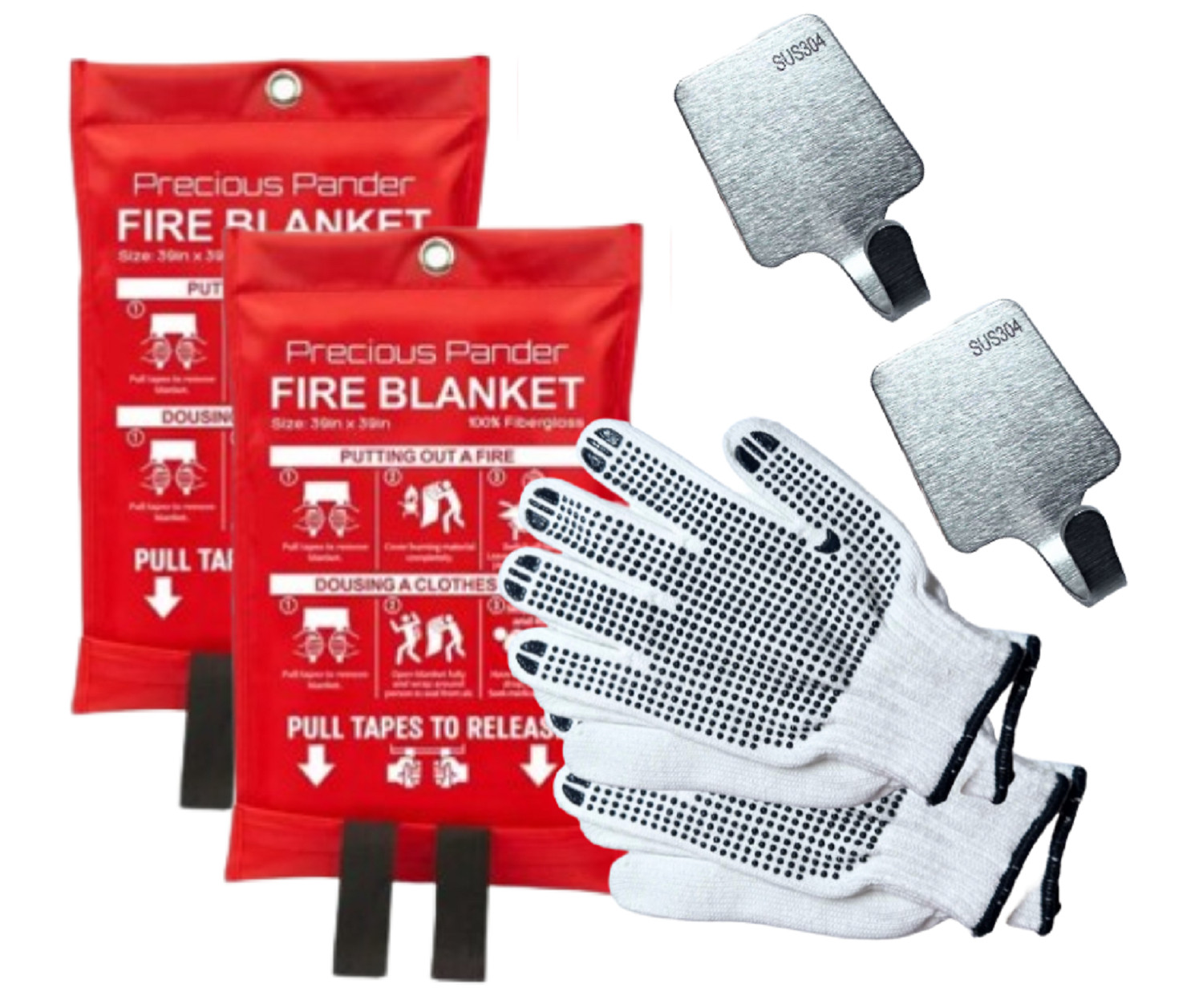 High Quality Emergency Fire Blanket for Home, Kitchen Car -2 Pack 40″x40″