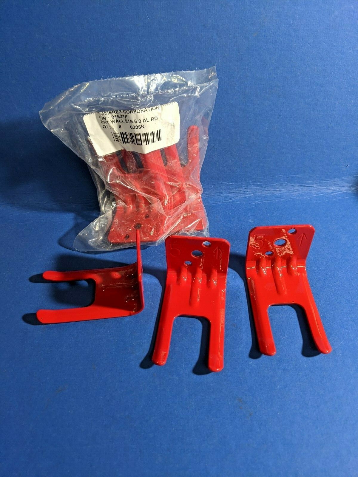 Lot of 9 Amerex 1521 Bracket Wall 819 5lb Aluminum Red (lok-315)