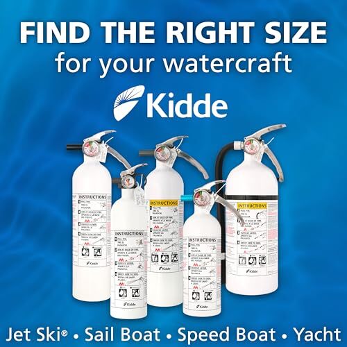 Kidde Mariner PWC Marine Fire Extinguisher 2lb Class B C for Boats Watercrafts