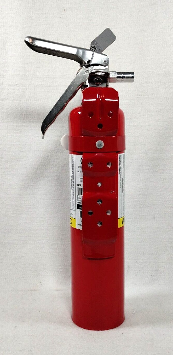 AMEREX B417T Fire Extinguisher, Class ABC 2.5 LB (AL VLV with Marine Bracket)