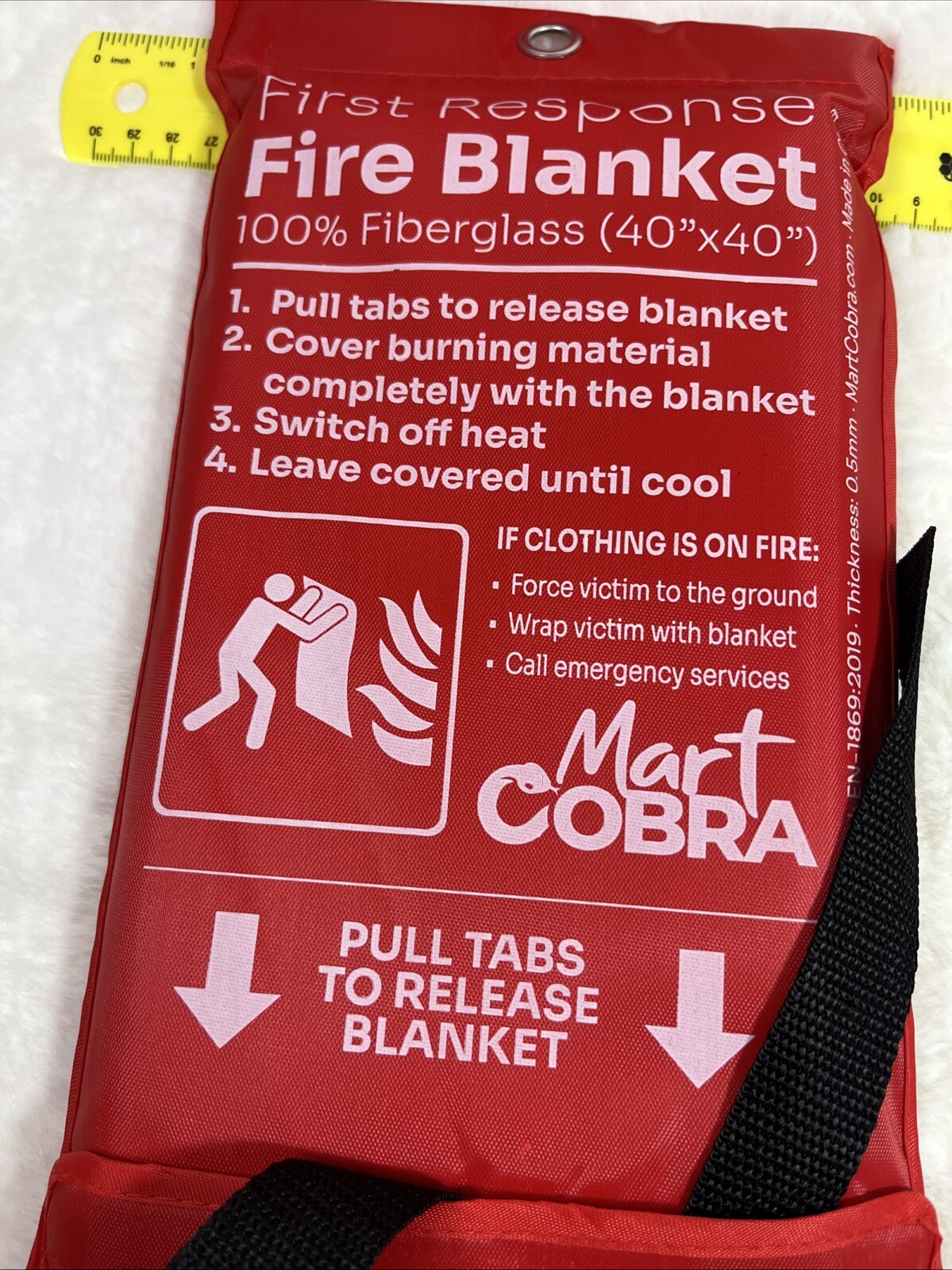 Set Of 2 MART COBRA Fire Blanket “40X40” Survival Gear