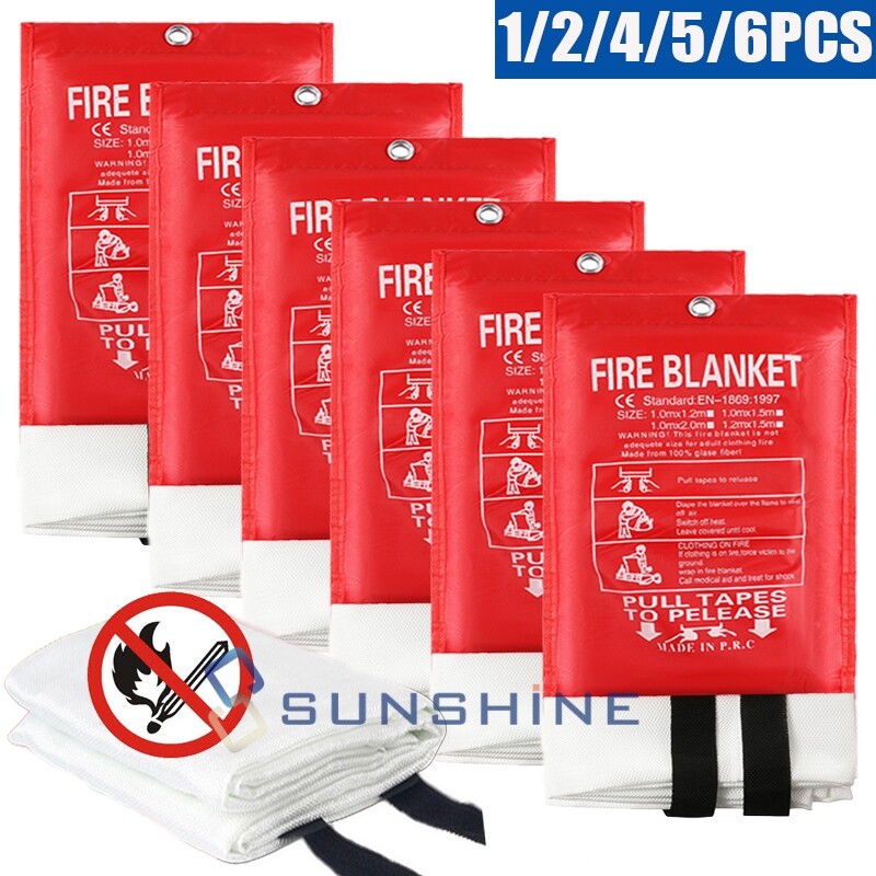 Large FIRE BLANKET Fiberglass, Fire Extinguishing Blanket 59”x59”, 47”x47”