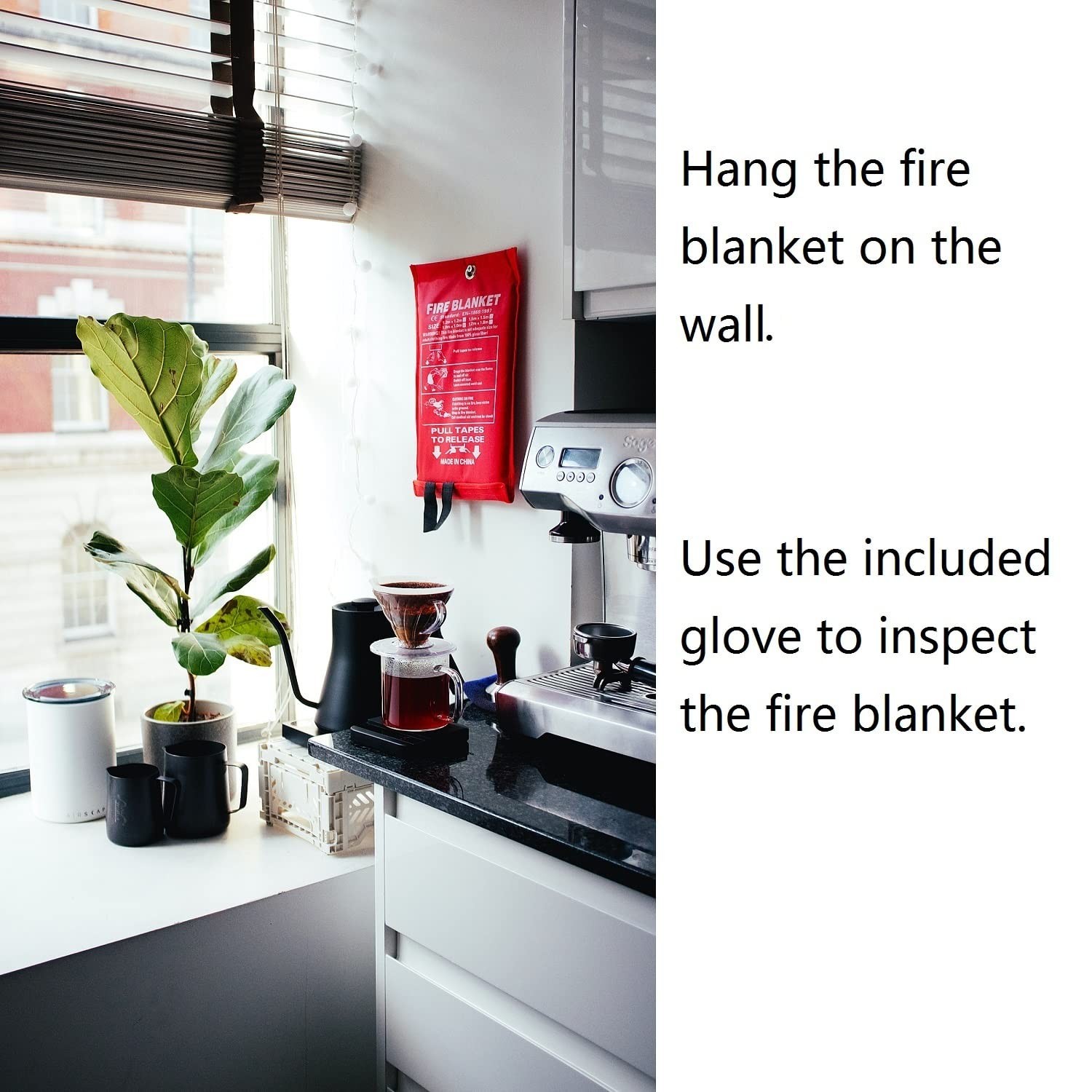 Fire Blanket for Home 59×59 or 79×79 Fire Blankets Emergency People Fire Reta…