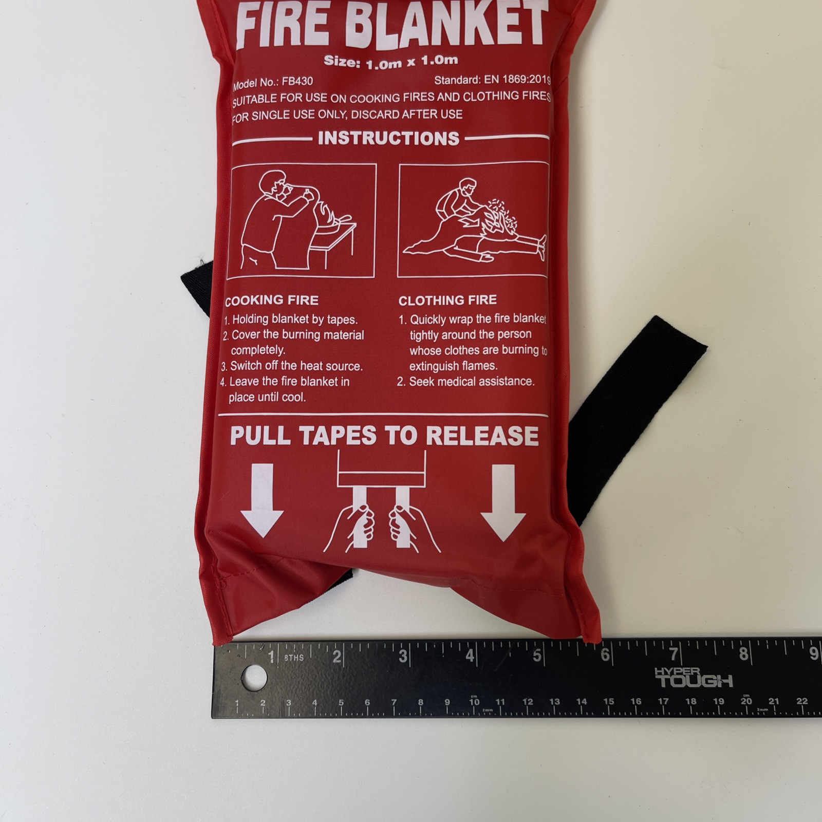 3 Pack 39×39 Fire Blanket Fireproof Home Kitchen Office Caravan Emergency Safety