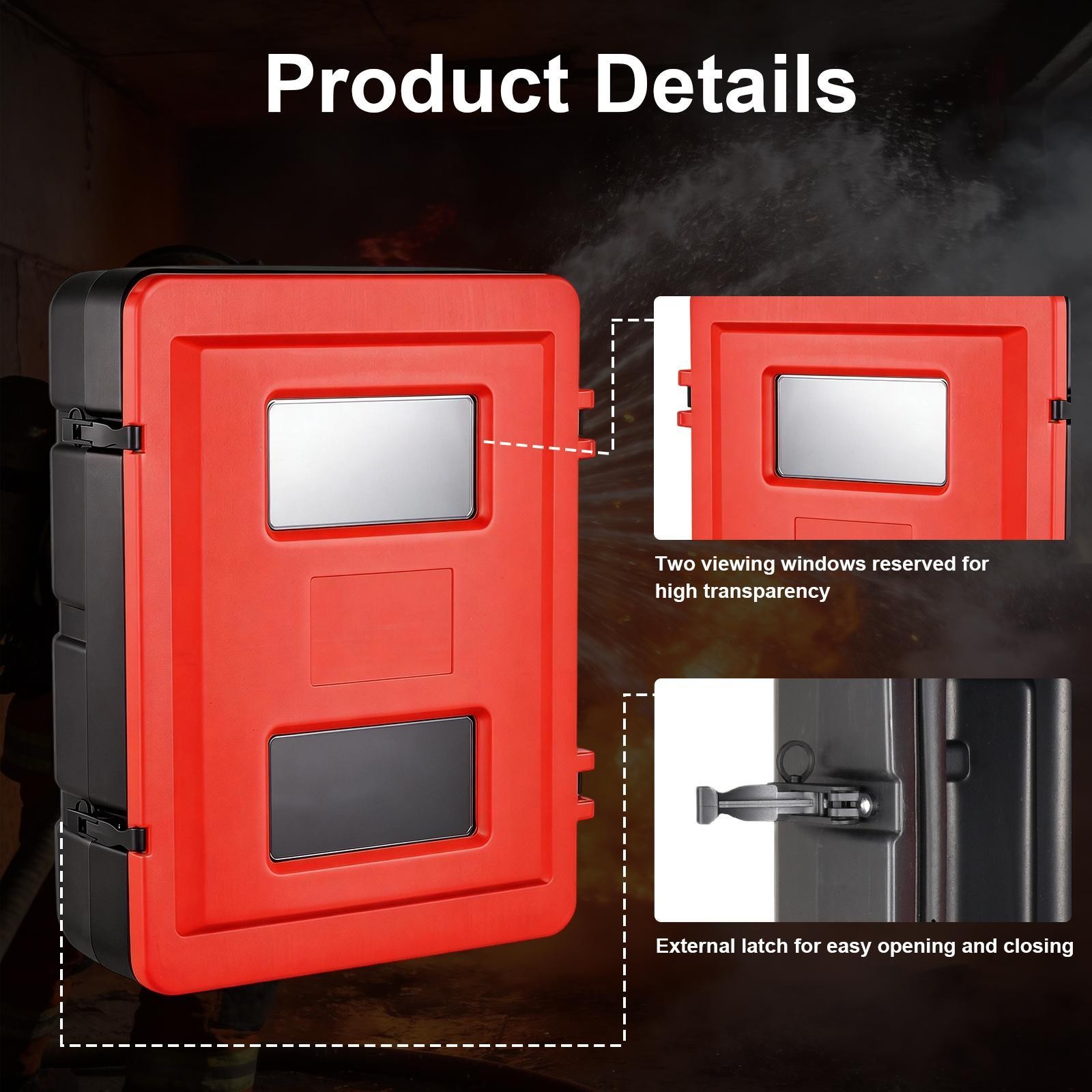Sturdy Plastic 26 lb Fire Extinguisher Cabinet Box,Resistant Weatherproo