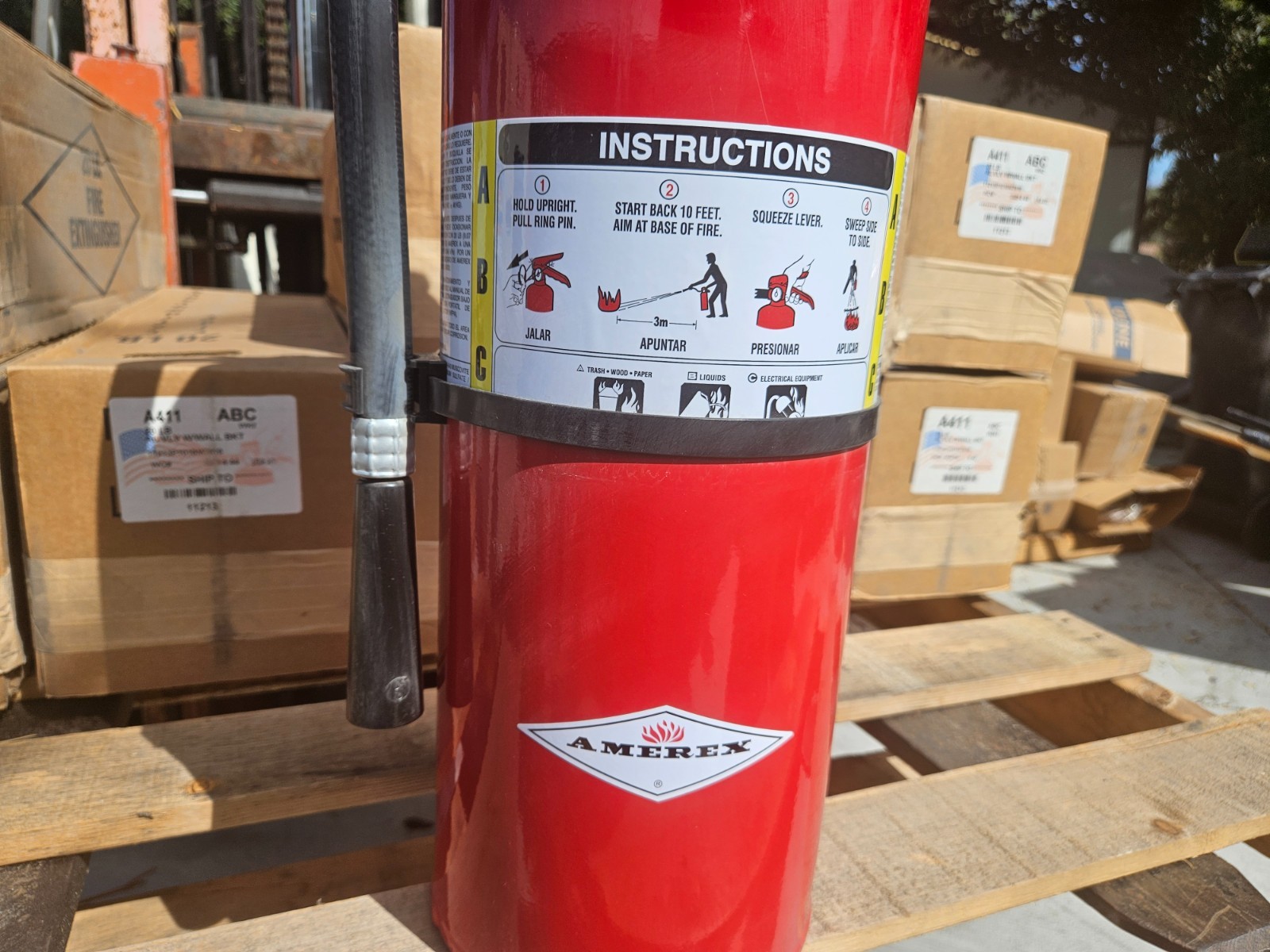 Amerex A411, 20lb ABC Dry Chemical Class A B C Fire Extinguisher BRAND NEW