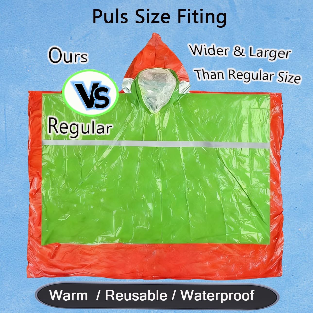 Plus Size Emergency Blankets for Survival, Thermal Blankets Survival with Hoo…