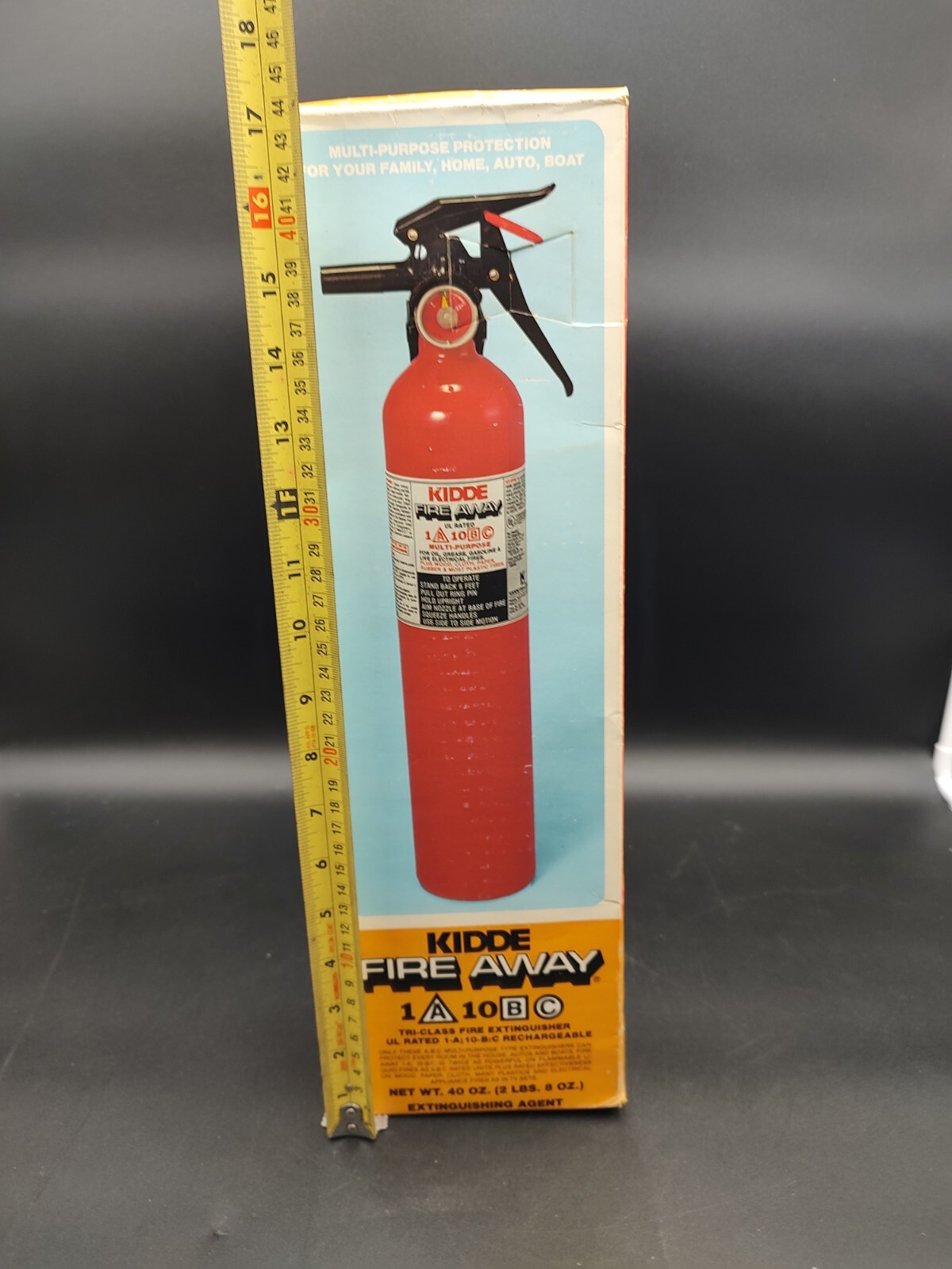 SEALED – VINTAGE KIDDE FIRE AWAY 897202 MULTI-PURPOSE FIRE EXTINGUISHER 1A10BC