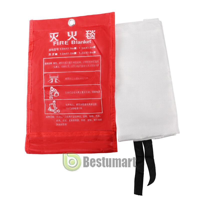 LARGE FIRE BLANKET 2-6Pack, 59”x59” Fiberglass Retardant Prepared Emergency