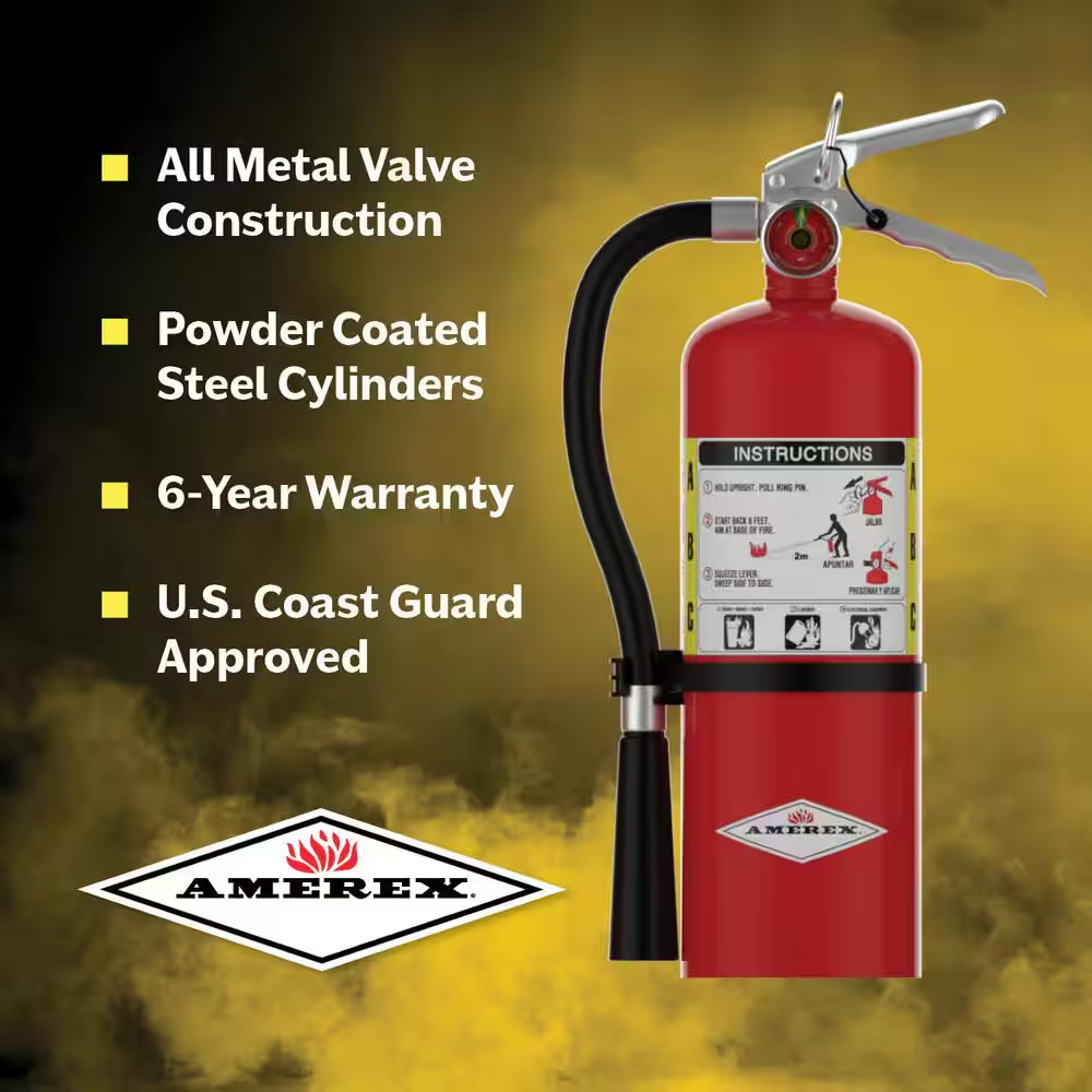 2-A:10-B:C 5 Lbs. ABC Dry Chemical Fire Extinguisher