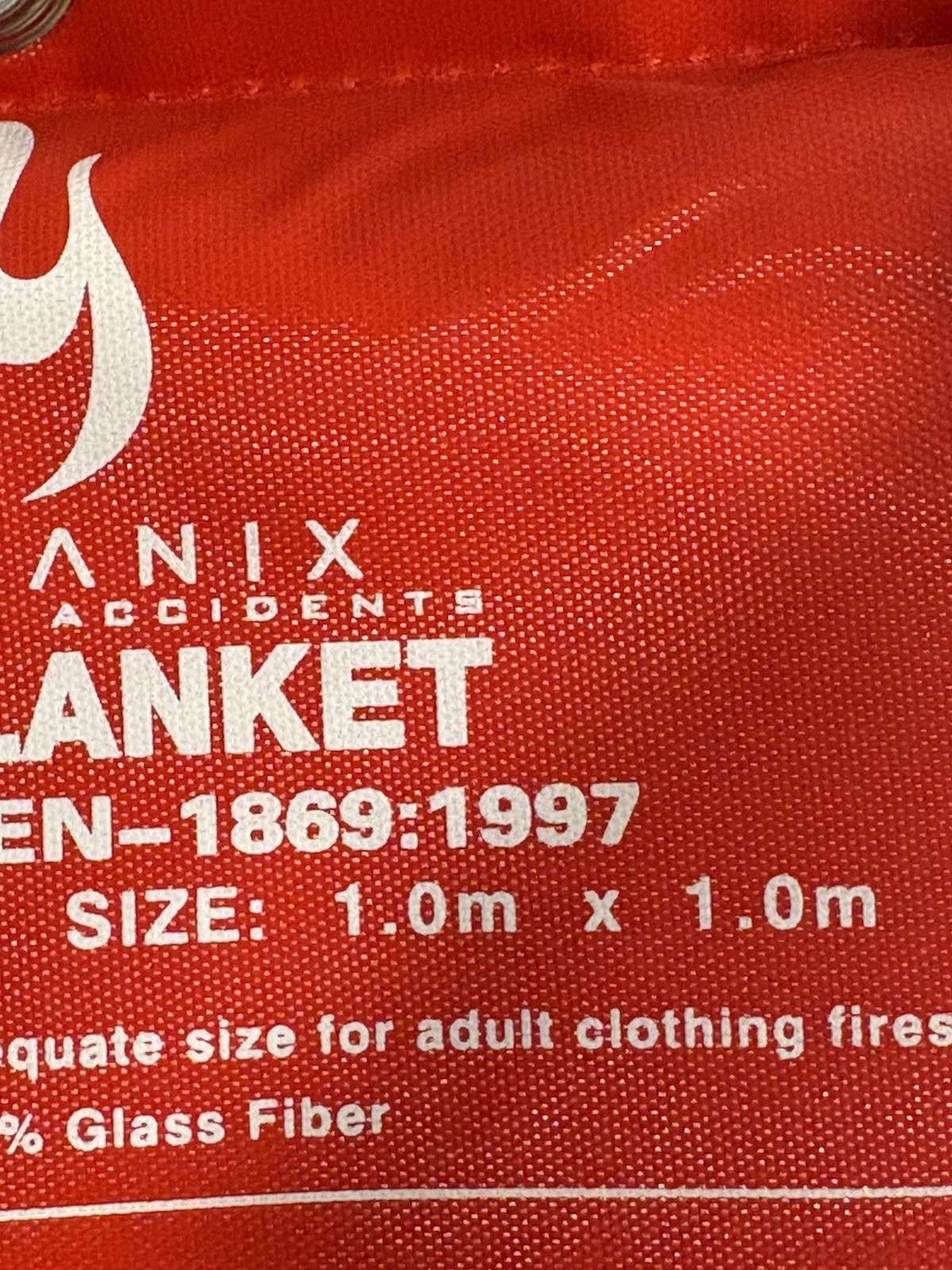 Fire Blanket 1m x 1m Fiberglass Emergency Kitchen Safety EN1869 Certified