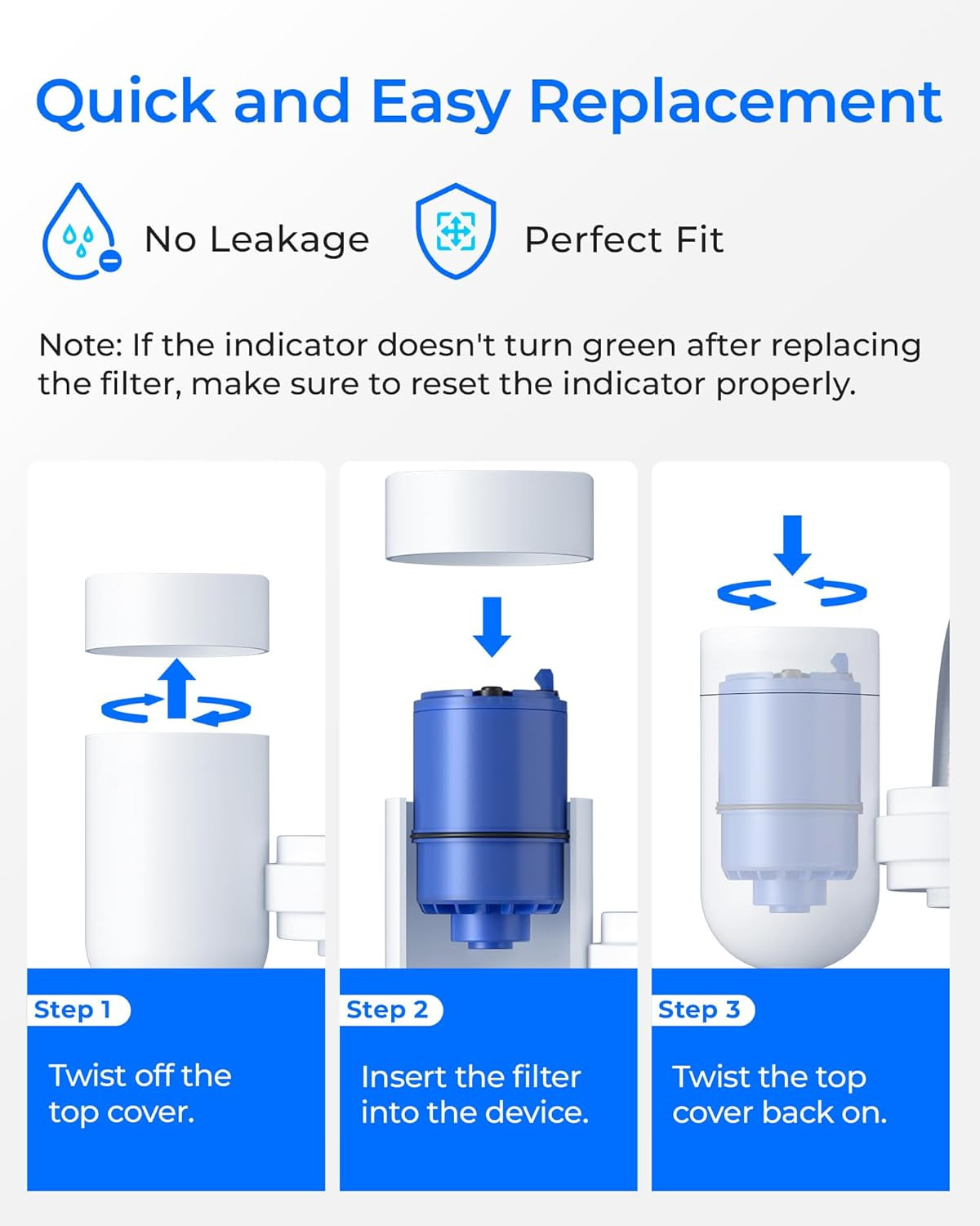 C08A Faucet Water Filter, Compatible with All PUR® plus Water Filter, PUR® plus