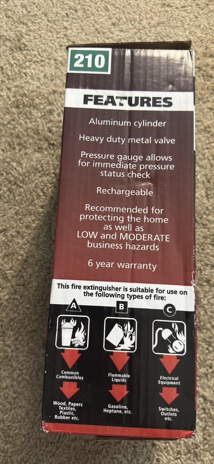 Kidde Pro 210 Fire Extinguisher PRO-4MP-1