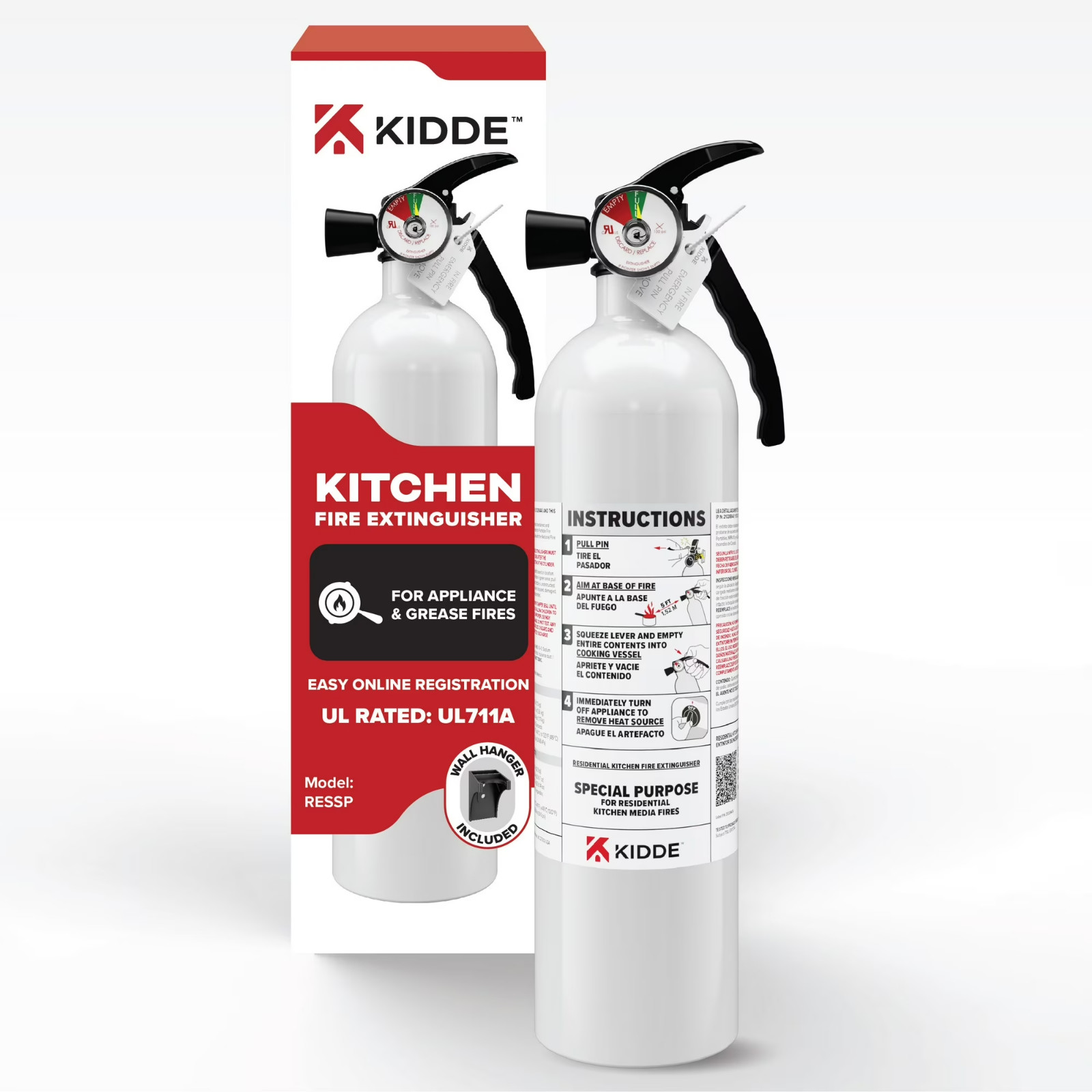 (2 pack) Kidde Fire Extinguisher for Kitchen, Residential, Single-Use, 711A