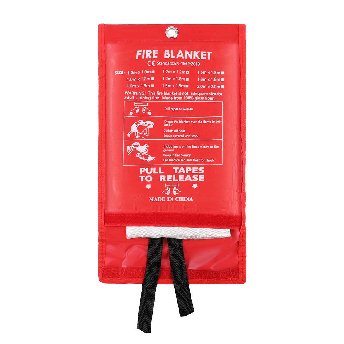 47″ x 47″ 1.2㎡ Fire Blanket For Home Kitchen Caravan Emergency Safety Fireproof