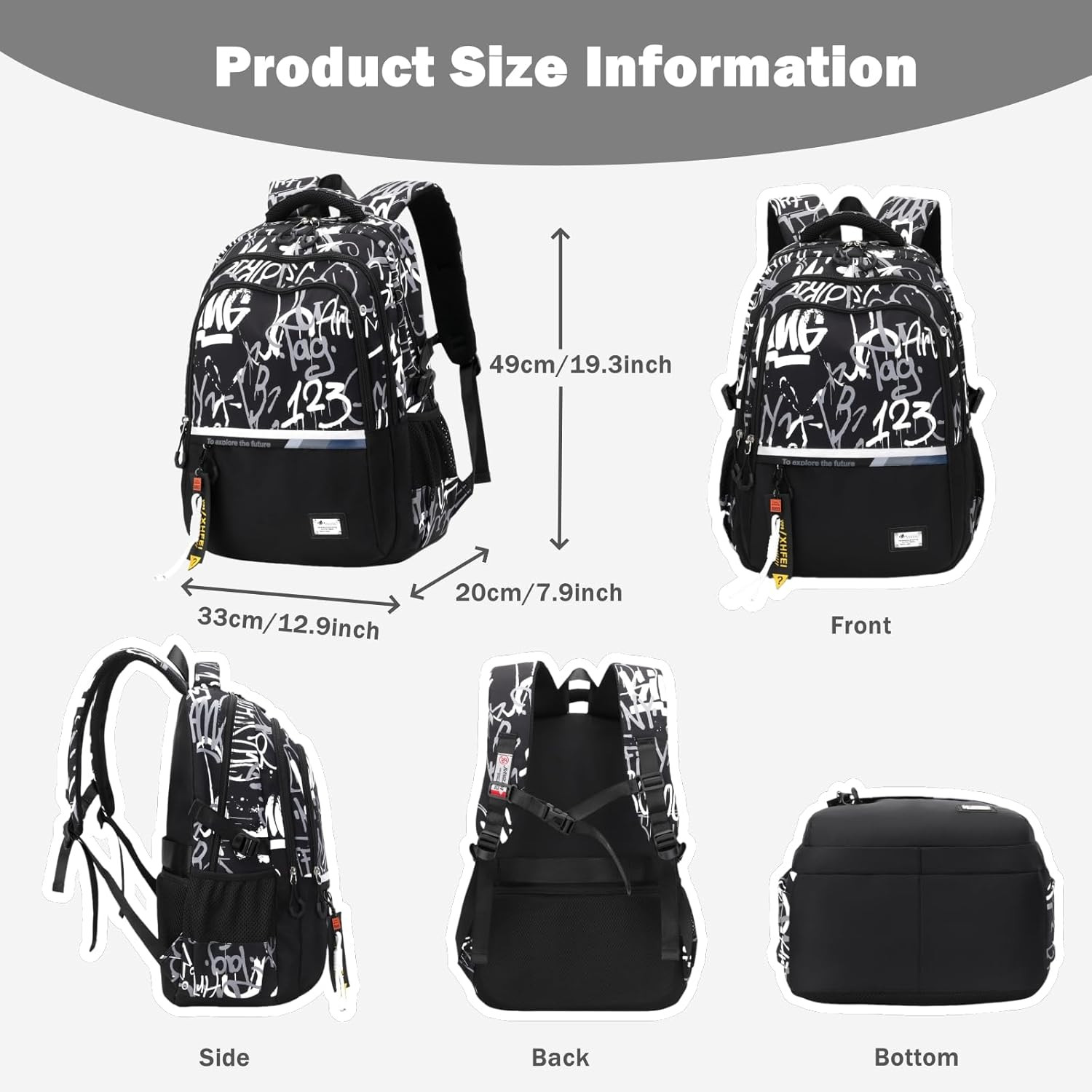 Kids School Backpack for Boys Casual Bookbags Elementary Middle School Bag Teens