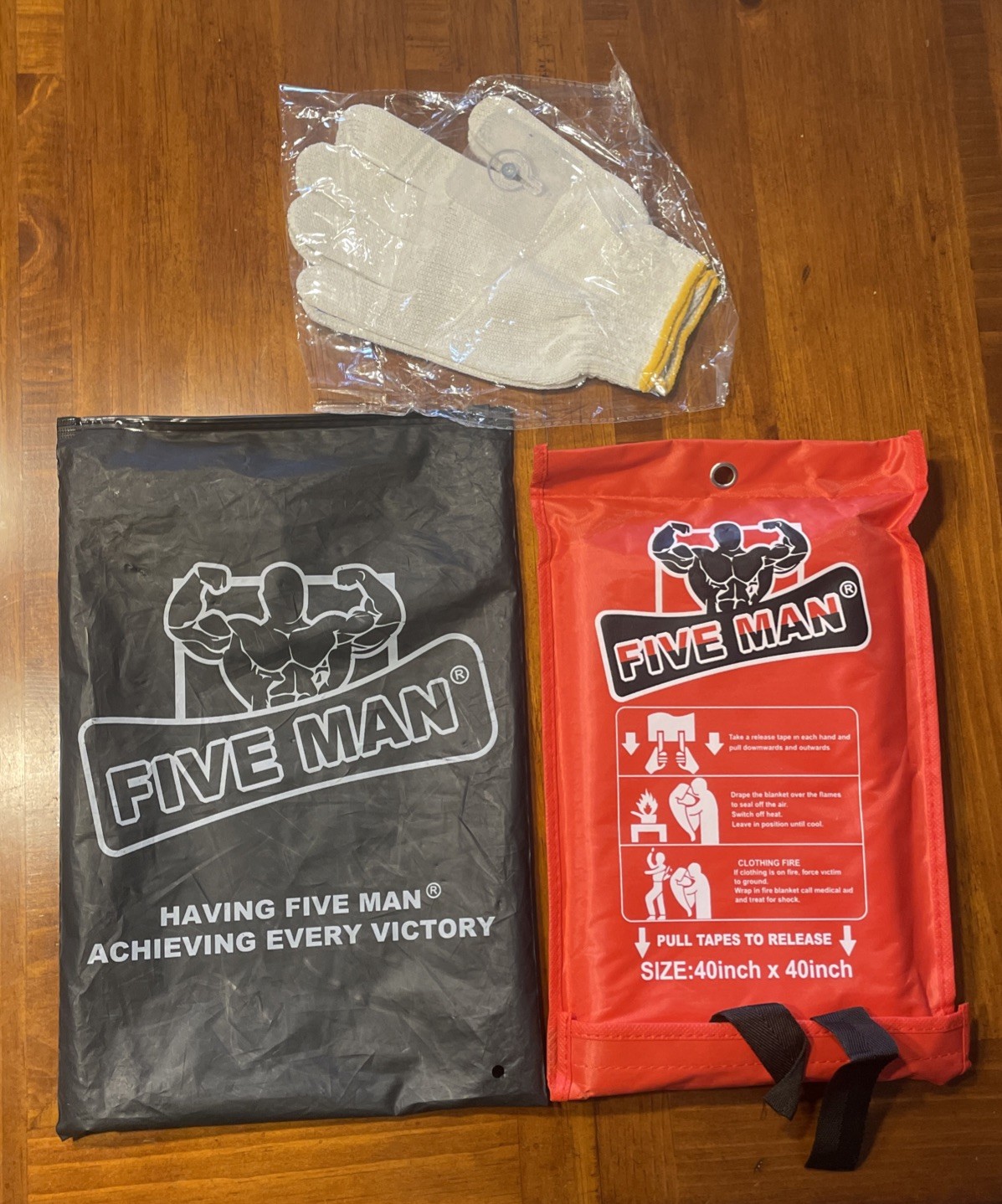 Five Man Fire Blanket 40” x 40” – Emergency Safety Protection Kitchen, Home, Car