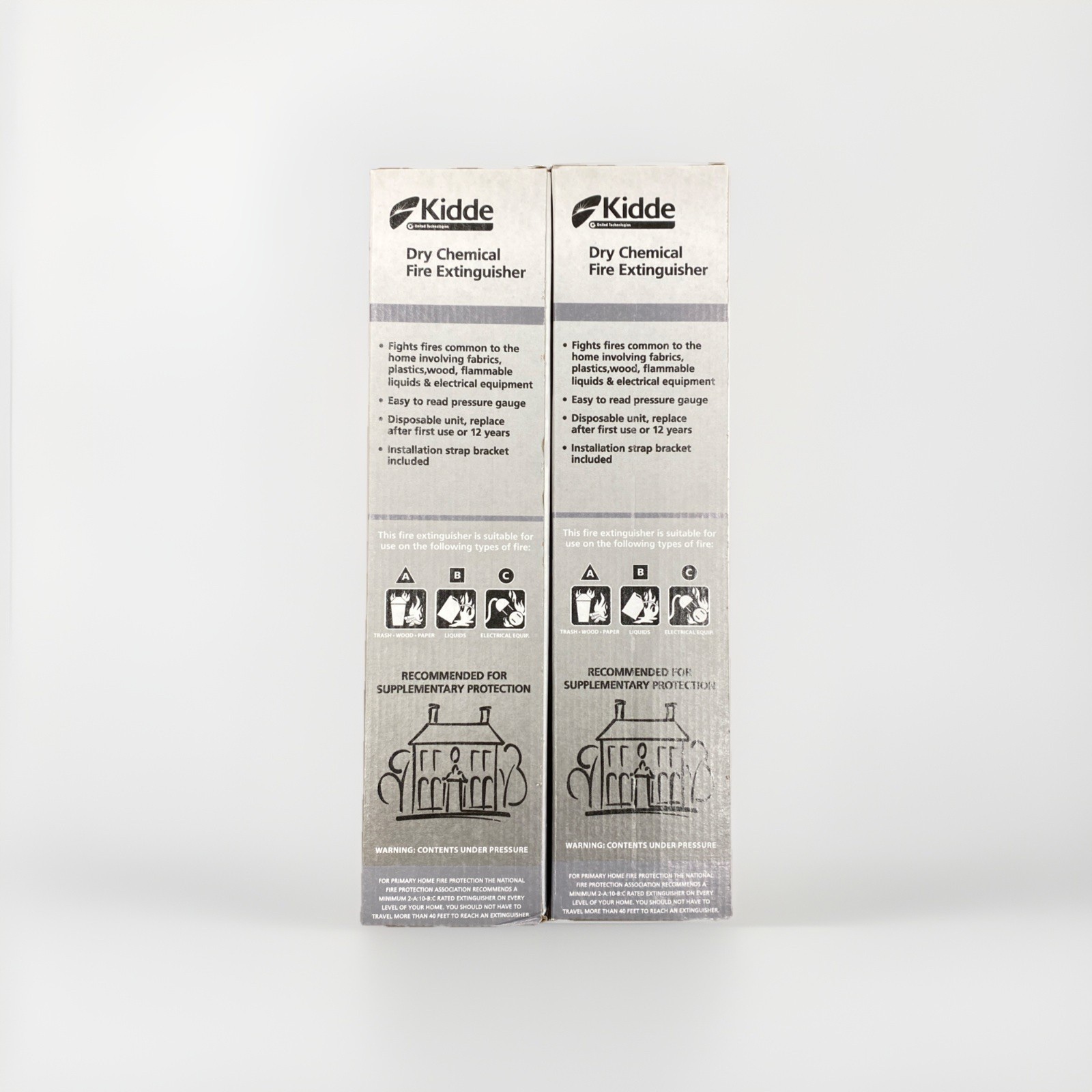 2X Kidde Fire Extinguisher UL Rated 1-A 1-A:10-B:C