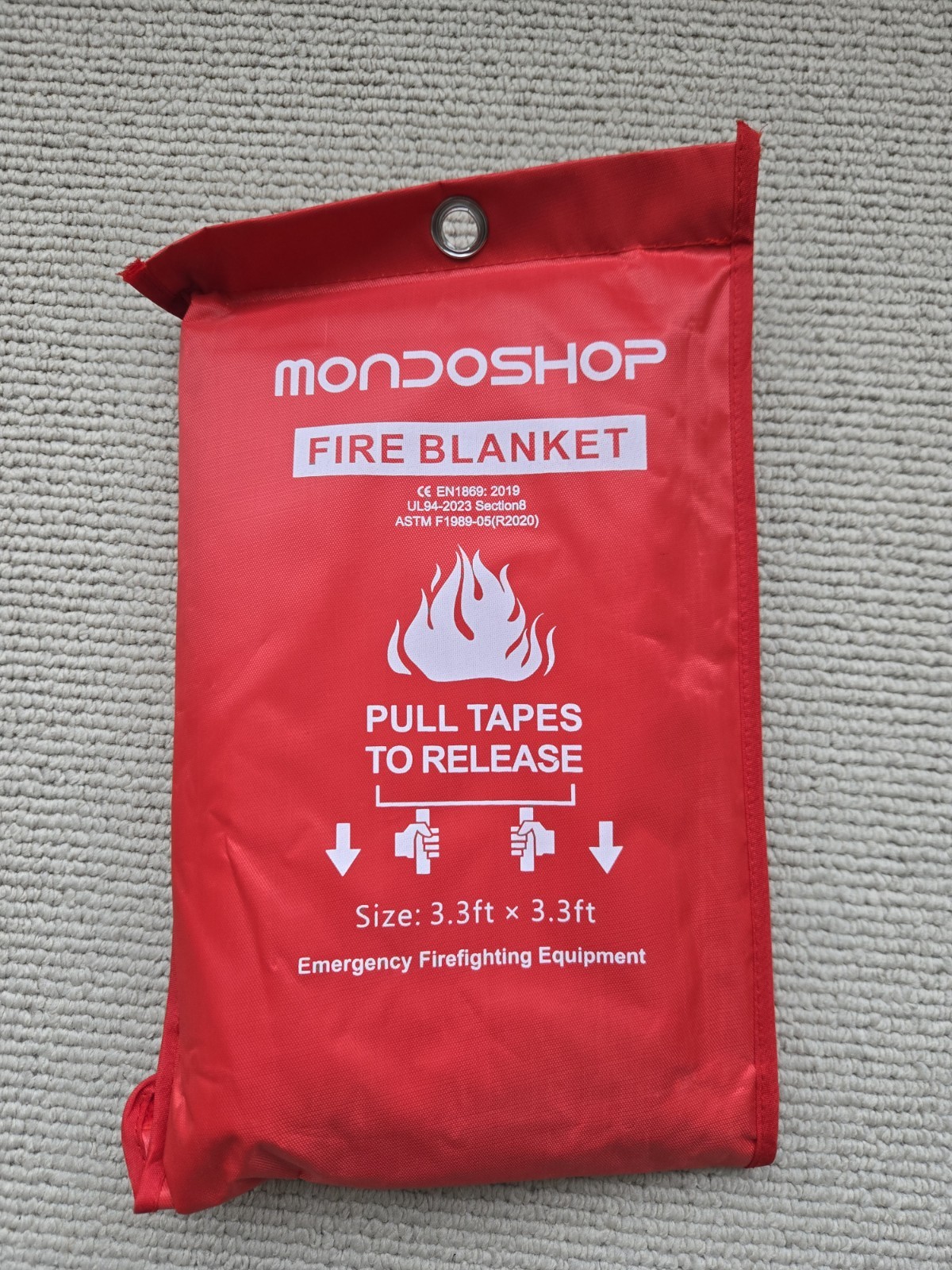 Mondoshop Fire Blanket for Home Kitchen Camping Emergency Fire Blanket 3.3×3.3′