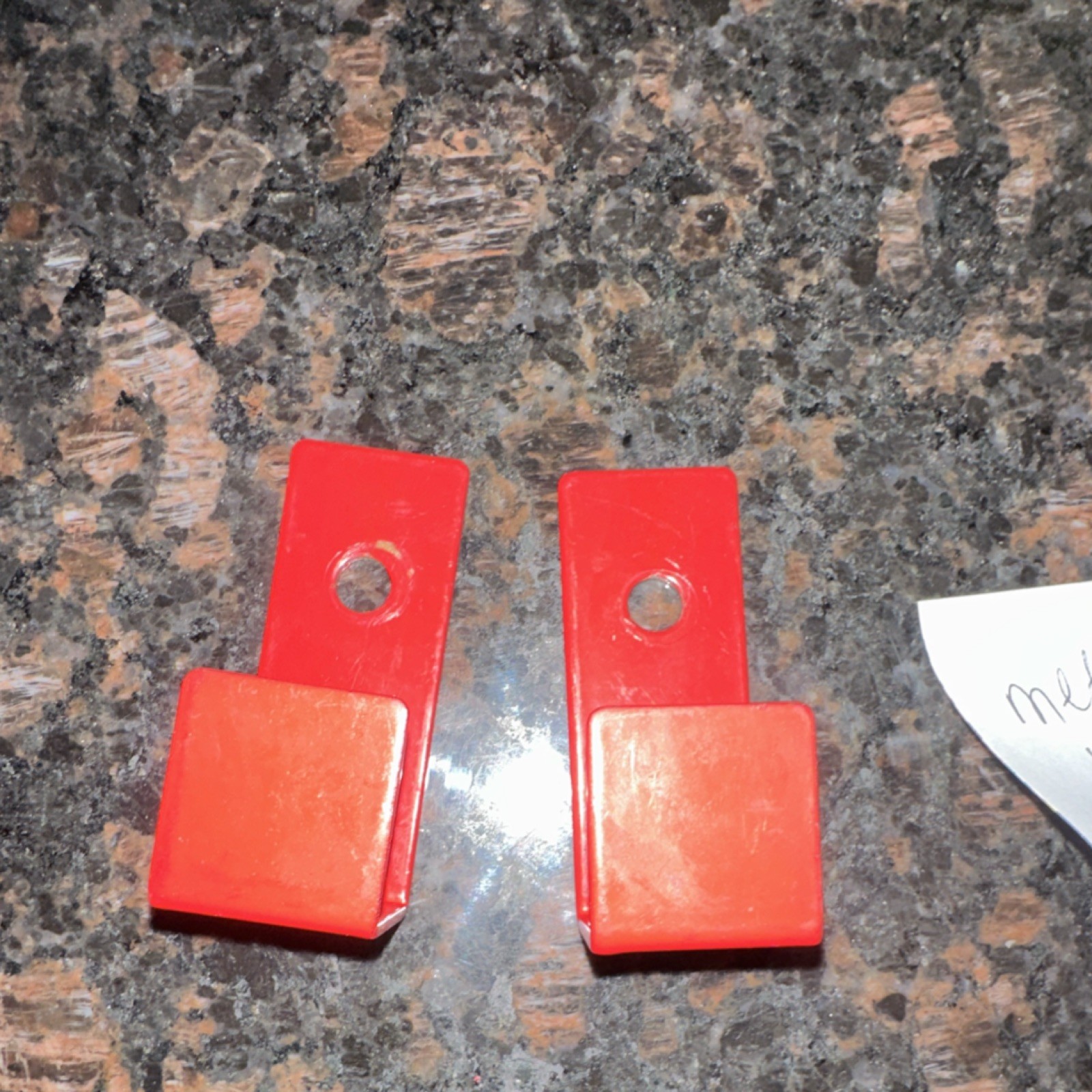 Red Metal Mount Brackets Pair for Fire Extinguisher Hand Rack 2 Inch