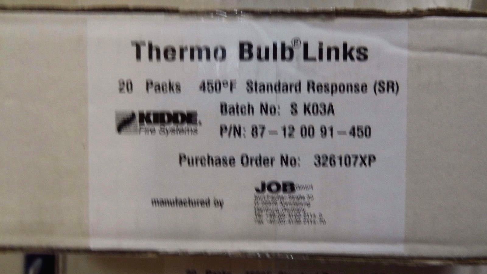 Qty 5 ~ 10 ~ 50 or 100 KIDDE Thermo Bulb Links 87-12 00 91-450 Standard 450ºF