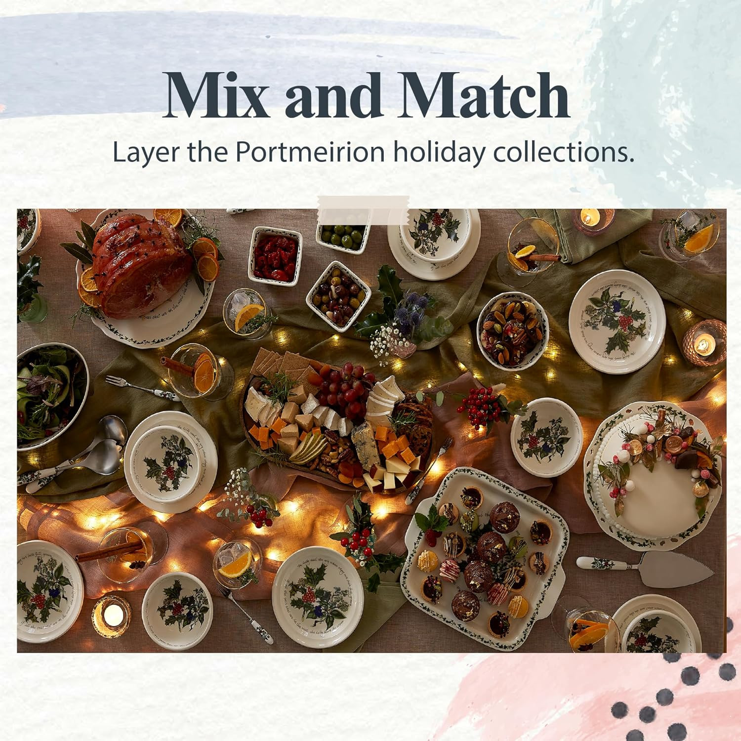 Holly and Ivy 10-inch Christmas Dinner Plates (Set of 4) – Festive Tableware, Be