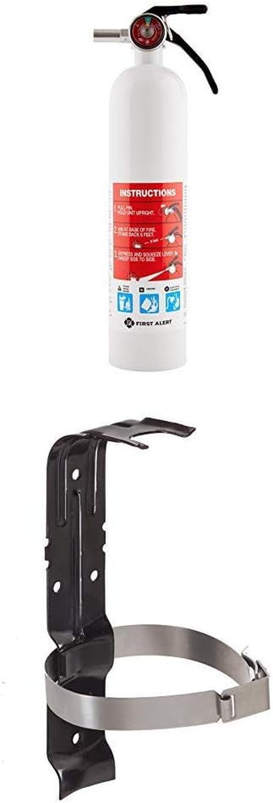 First Alert Fire Extinguisher | Marine Fire Extinguisher, White, 8.8″, FE1A10GR